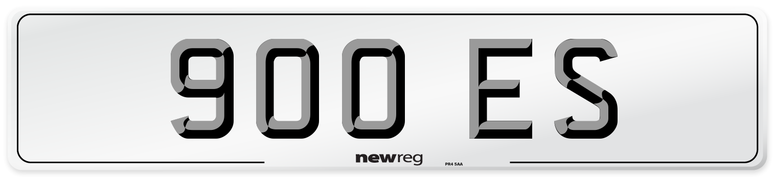 900 ES Number Plate from New Reg